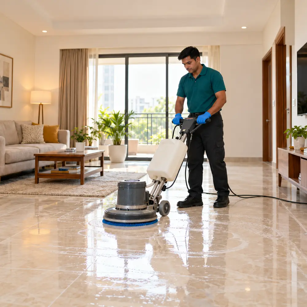 SafaiPro cleaners at work in a Delhi NCR home